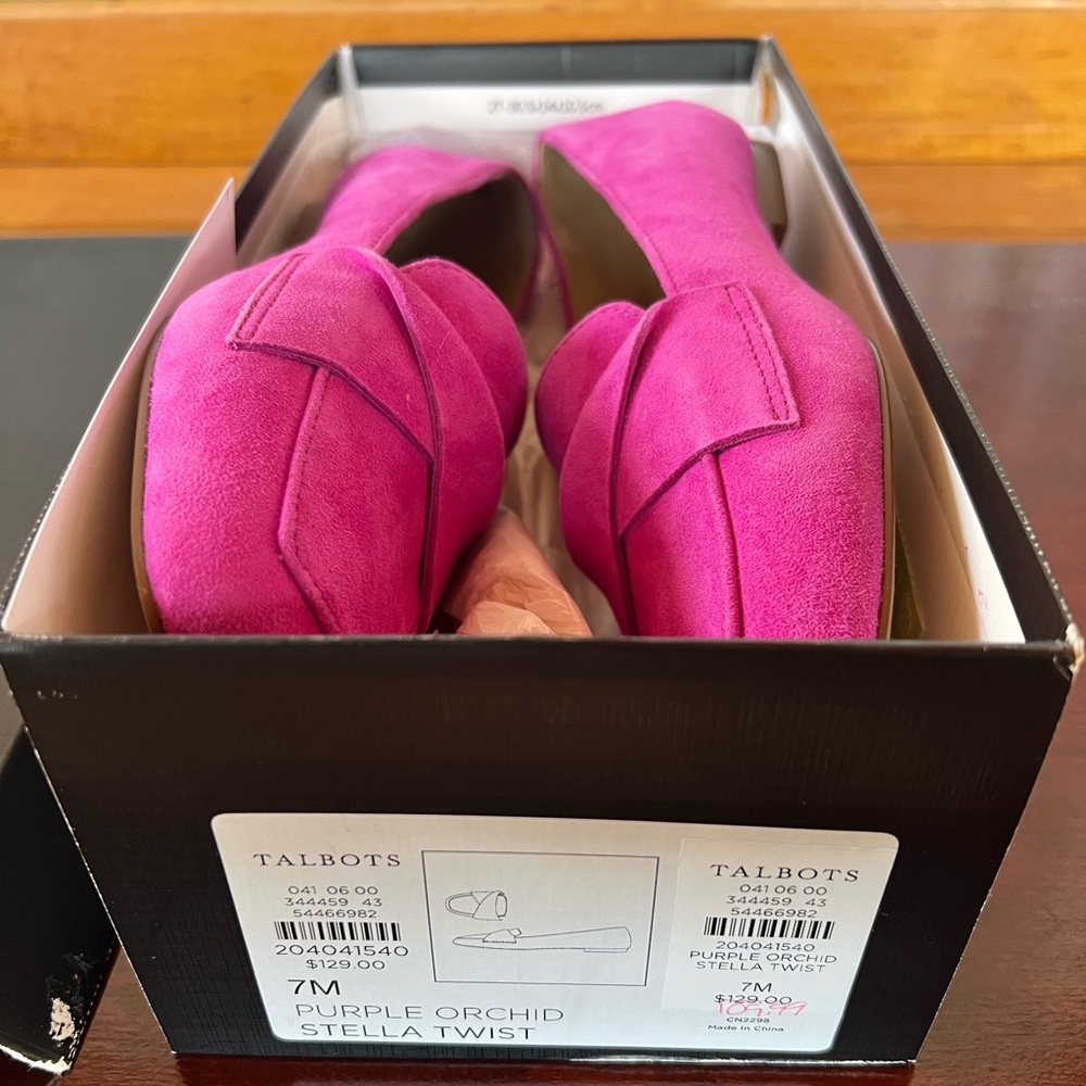 Talbots Purple Orchid Stella Twist 7M Flat Shoes